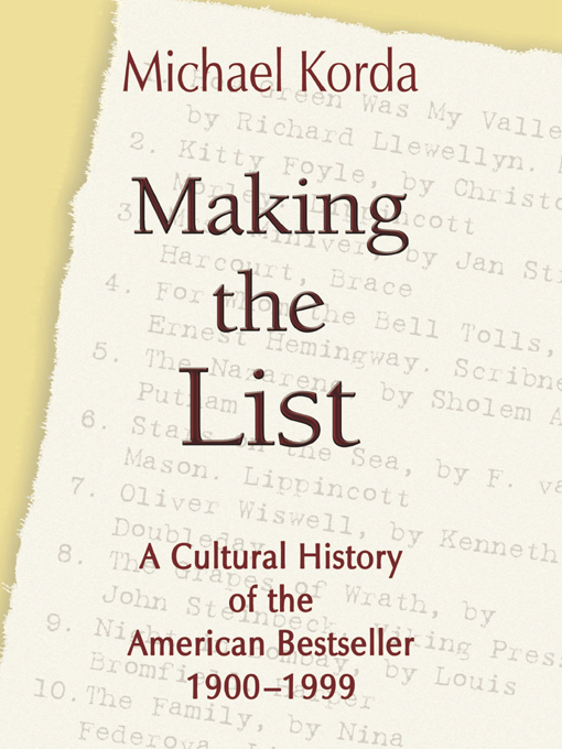 Title details for Making the List by Michael Korda - Available